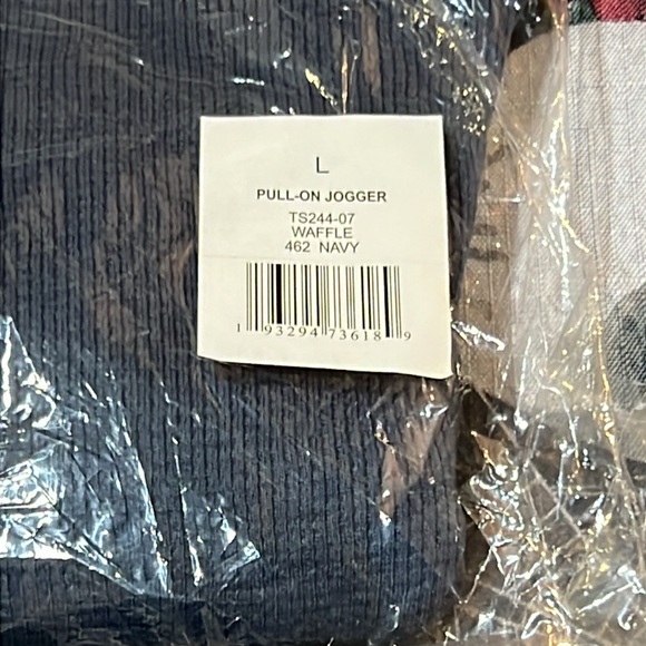 NWT SURF & SWIM CO. NAVY BLUE MENS WAFFLE JOGGERS SZ LARGE - Picture 3 of 10